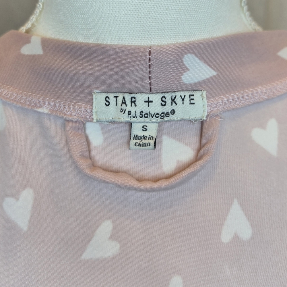 Star & Skye By: Pj Salvage Pink Heart Print Women's Robe - Picture 4 of 12